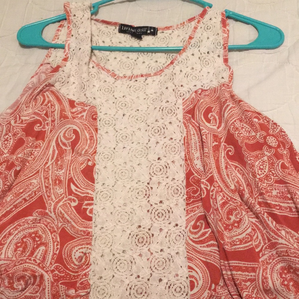 Pink paisley shirt